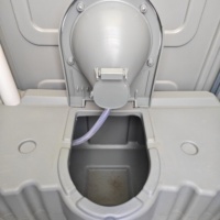 Toilettes mobiles, toilettes portables d'extérieur pour événements avec station de lavage des mains, cabine de toilettes en plastique