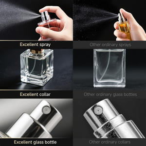 Flacon de parfum de luxe en vente chaude, 100 ml, flacon en verre ambré rond, flacon de parfum personnalisé avec emballage en boîte - Product Image 5