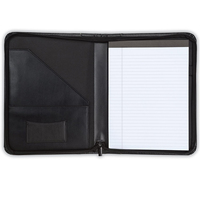 Organiseur multifonction A4 de luxe, dossier de documents en cuir PU fait à la main pour les conférences et le carnet de notes