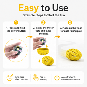 Interactive <b>Dog</b> Rugby Toy Motion Activated Chew <b>Ball</b> Built-in Motor Auto Rolling Teeth Cleaning for Pet Play - Product Image 6