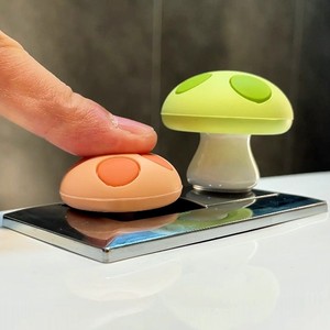 Bouton de chasse d'eau en silicone vert en forme de champignon, installation facile, interrupteur de réservoir d'eau pour salle de bain - Product Image 3
