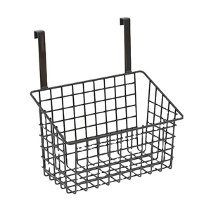 Customized Modern Rectangle Metal Eco-Friendly <b>Wall</b> Mounted Fruit <b>Basket</b> Over the Cabinet Door Hanging <b>Storage</b> <b>Basket</b> - Product Image 1