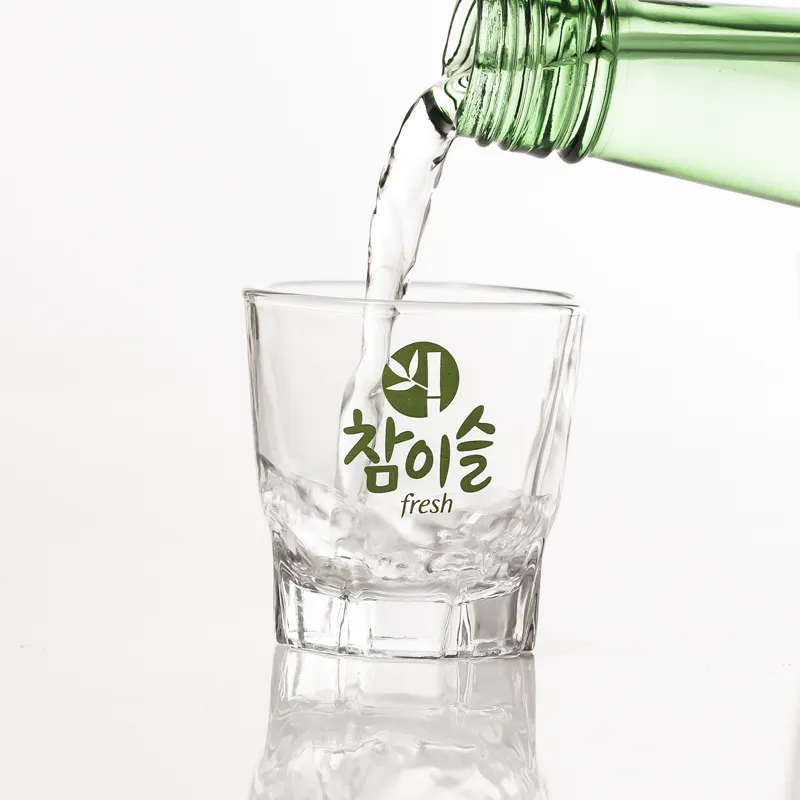 Vodka mini óculos de vidro de vinho, 50ml, conjunto de copo de vidro personalizado da coréia soju