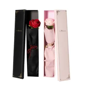 Rechthoek Deluxe Boxs High End Lange Stem Lege Bloem Pakket Set Enkele Rose Gift Box Voor Bloemen Met Deksel