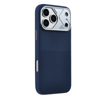 Coque de téléphone antichoc en silicone liquide avec anneau métallique pour appareil photo à trous fins et touches latérales métalliques de haute qualité pour iPhone 17, 17 Pro, 18 Pro Max