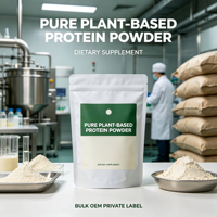 Poudre de protéines végétales de haute qualité, naturelle, pour le soutien nutritionnel des adultes, certifiée Halal, en vrac
