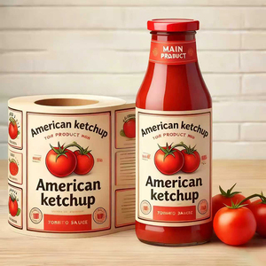 Autocollants personnalisés pour pots de <span class=keywords><strong>confiture</strong></span> de tomates, logo, vinyle imperméable PVC, autocollants adhésifs imprimés, étiquettes personnalisées pour emballages de pots - Product Image 1
