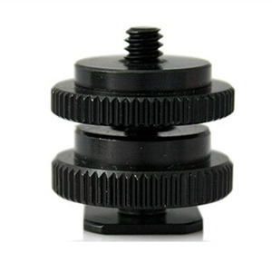 Adaptador de Montaje para Cámara, 1/4 y 3/8 Pulgadas, Liberación Rápida, Aleación de Aluminio, Cabezal de Tornillo de Rosca Doble para Accesorios de Cámara - Product Image 1