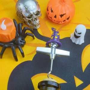 Halloween Wizard Hat Wine Opener With Light Up Spider Candle Holder Party Decorations - Product Image 2
