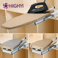 HIGHYI armoire cachée planche à repasser push pull out planche à repasser meubles vêtements planche à repasser avec échelle