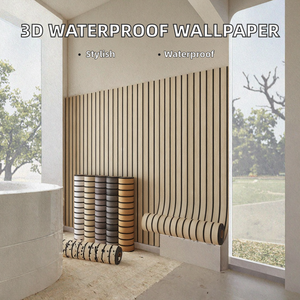 <span class=keywords><strong>Papier</strong></span> <span class=keywords><strong>peint</strong></span> auto-adhésif UDK 60cm*300cm, grille 3D moderne, autocollant mural imperméable pour salle de bain/<span class=keywords><strong>chambre</strong></span>, usage domestique et divertissement - Product Image 2