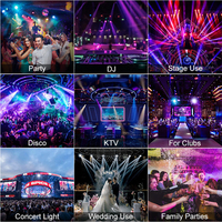 Mini Cabeza Móvil LED de 80W con 3 Brazos, RGBW DMX512, Clasificación IP33, Luz de Escenario Activada por Sonido para DJ, Fiestas, Bodas, Discotecas y Clubs
