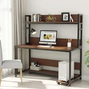 Компьютерный стол с отделением, современный письменный стол с книжной полкой, Рабочий стол для ноутбука, Рабочий стол для дома