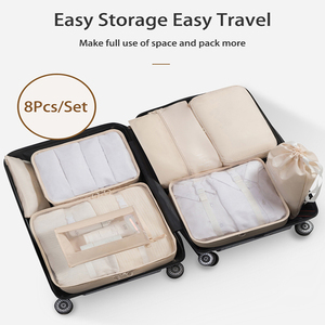 Juego de 8 Cubos de Embalaje de Gran Capacidad, Accesorios de Compresión para Bolsas de Viaje, Cubos de Embalaje para Maletas - Product Image 6