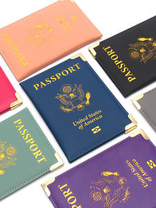 カスタムロゴPUレザー米国パスポートカバートラベルウォレットカードケースチケットスロットカスタマイズパスポートホルダーアメリカ - Product Image 6