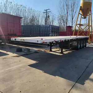 Semirremolque de Plataforma Plana de 3 Ejes para Transporte de Contenedores de Acero de 20 y 40 Pies, 1001-2000 kg, 12.5x2.5x1.5m, Shandong - Product Image 3