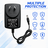 Adaptateurs secteur muraux personnalisés en gros, multi-prises (US, EU, UK, AU), 12V 2A 24W, pour caméras de sécurité et LED mondiales