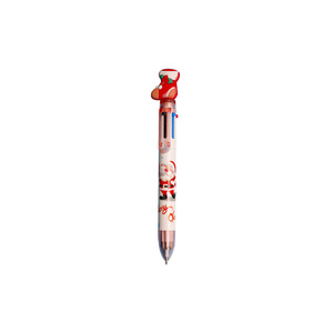 New Christmas Cartoon Head Santa Claus Elk Multi-<b>color</b> Press Creative Ledger <b>Pen</b> 6-<b>color</b> Press Ballpoint <b>Pen</b> - Product Image 2