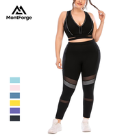 Ensemble de yoga personnalisé grande taille pour femme – Leggings taille haute effet push-up respirants et extensibles pour le sport et le fitness
