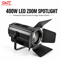 Projecteur LED électronique à zoom 400W, Fresnel, CRI élevé, DMX512, lumière de studio et de théâtre, 15-60 degrés, pour diffusion télévisuelle, utilisation sur scène, professionnel