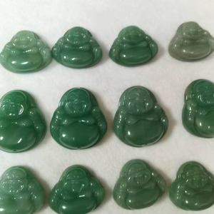 Venta al por mayor 42mm tallado Jade Laughing Buddha colgante <span class=keywords><strong>verde</strong></span> blanco estilo religioso joyería DIY accesorios para la moda Myanmar <span class=keywords><strong>Bruma</strong></span> - Product Image 2