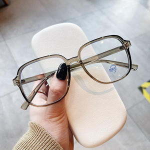 Montures de lunettes rectangulaires Qianai, monture intégrale, verres PC, protection anti-lumière bleue, unisexe, grande taille S5 399 - Product Image 3