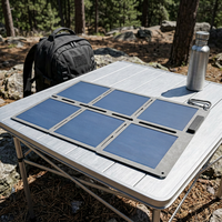 Panneau solaire flexible Sunflex 6-Fold Perovskite 60W IP67 étanche, efficacité 18%, alimentation portable d'urgence pour le camping
