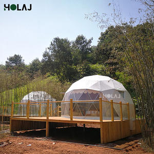 Grande tente dôme de luxe moderne quatre saisons en PVC coupe-vent et pare-soleil de 15 m pour hôtel, <span class=keywords><strong>camping</strong></span> et hébergement, avec mobilier assorti - Product Image 3