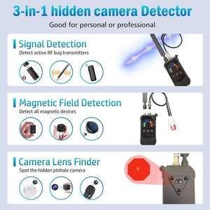 LED 디스플레이가있는 F009 GPS 버그 감지기 소형 숨겨진 적외선 카메라 파인더 AI 청취 장치 보안 보호 제품 - Product Image 2