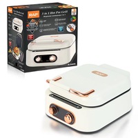 Nouveau Mini marmite électrique 2 en 1 avec barbecue 1800W multifonction Portable Split Pot sans fumée Barbecue Grill