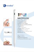 Stylet actif WENKU WKZP010H pour iPad Mini Air, sensible à la pénibilité, rejet de la paume intelligent, pointe remplaçable, support en forme de D, aluminium