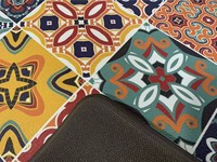 Tapis de Cuisine Anti-Fatigue à Motif Floral Mandala Bohème, Tapis de Sol Domestique Doux et Résistant avec Coussinets