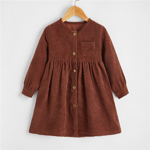 Inverno velluto a coste natale autunno popolare ragazza <span class=keywords><strong>vestito</strong></span> bambini vestiti a maniche lunghe neonata abiti in velluto a coste - Product Image 3