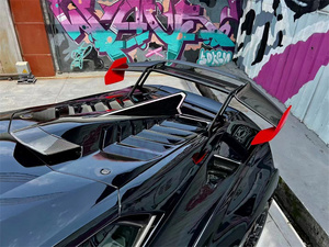 Pour <span class=keywords><strong>Lamborghini</strong></span> Huracan Lp610 LP580 EVO, mise à niveau style STO, aileron arrière en fibre de carbone sèche, kit carrosserie, barres avant, barres arrière - Product Image 4