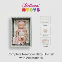 Belinda Toys Kinder 13-Zoll Silikon Reborn Babypuppen-Set Realistische Neugeborenen-Puppen Lebensechtes Silikon Echtes Baby Geschenkset Puppen