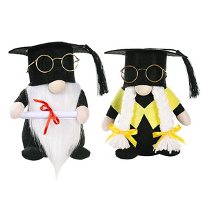 Nueva gorra de graduación negra transfronteriza, gafas, muñeco Rudolph sin rostro, juguete decorativo - Product Image 5