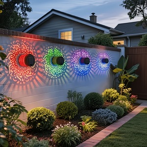 Lampe murale solaire LED <span class=keywords><strong>Datura</strong></span> Tournesol en promotion, étanche IP65, en métal, pour éclairage paysager décoratif extérieur de jardin - Product Image 1