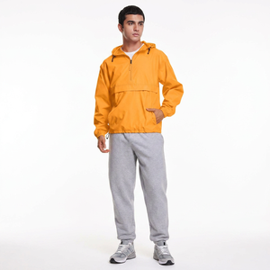 Water Repellent Nylon Pullover Windbreaker Streetwear Blank Hooded <b>Half</b> <b>Zip</b> Anorak <b>Jacket</b> <b>jacket</b> for <b>men</b> - Product Image 1
