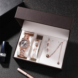 Fashion Ladies Luxury Stainless Steel <strong>Watch</strong> Strap Bracelet <strong>Watch</strong> Gift Box <strong>Set</strong> - Product Image 3