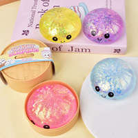 Boîte Mystère de Jouets Anti-Stress Sensoriels : Boules Anti-Stress Colorées, Squishies en Forme de Boulettes de Maltose Pailletées et Pains Vapeur Baozi
