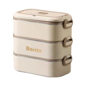 Boîte à <span class=keywords><strong>lunch</strong></span> <span class=keywords><strong>isotherme</strong></span> en acier inoxydable, <span class=keywords><strong>chauffante</strong></span>, portable, grande capacité, multi-couches, anti-fuite, écologique, pour l'école et le bureau - Product Image 3