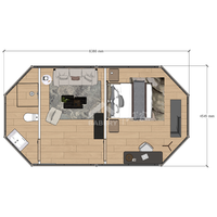 Maison de plage en acier de luxe, étanche, pour location de vacances, villa préfabriquée