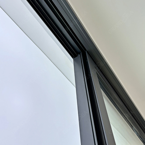 Porte coulissante <span class=keywords><strong>en</strong></span> <span class=keywords><strong>aluminium</strong></span> de haute qualité sur mesure, <span class=keywords><strong>prix</strong></span> de gros, cadre étroit moderne, porte coulissante noire - Product Image 6