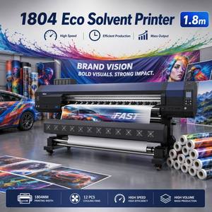 เครื่องพิมพ์อิงค์เจ็ทแบบ Eco Solvent ขนาด 1.8 เมตร 4 หัวพิมพ์ XP600 I3200 ความเร็วสูง สำหรับงานพิมพ์ป้ายโฆษณาภายนอกอาคาร ผ้าแคนวาส รองรับ OEM - Product Image 1
