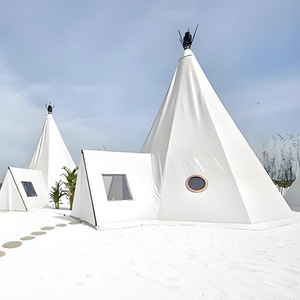 Safari <b>Tent</b> Resort Hotel Outdoor Camping <b>Tent</b> One Bedroom One Living Room Four Season Waterproof Oxford Cloth <b>Large</b> Space - Product Image 1