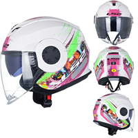 Casque de moto demi-coque LS2 OF570 authentique certifié ECE/DOT, casque d'été pour homme à double visière, casque trois-quarts rétro pour moto électrique