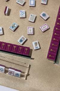 Tapete de Juego de Piel Sintética de Lujo Personalizado, Tapete de Mahjong Portátil de Viaje Antideslizante, Accesorio para Mahjong - Product Image 6