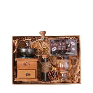 Lunaire Premium Coffee <b>Gift</b> Set Manual Coffee Grinder Luxury Woven <b>Basket</b> Personalized Coffee Lover <b>Gift</b> Set New Year Birthday - Product Image 1