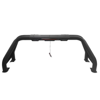 Barre de protection robuste en acier pour pick-up Hilux Ranger Tacoma, universelle, tout-terrain, sport, avec feux stop LED et plaques latérales noires anti-corrosion