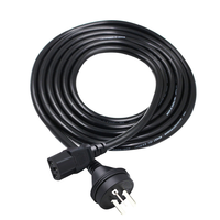 Cable de Alimentación Argentino Certificado por IRAM, 3 Puntas a IEC C13, Cobre Puro, 250V, IP44, para Olla Arrocera, Computadora de Escritorio, 1.5M